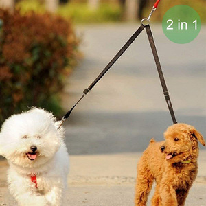 Correa doble de nailon ajustable para perros, accesorio táctico pesado con dos correas para viajar - Product Image 5