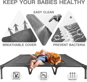 Camas de acero para perros, cama elevada para prevenir bacterias, resistente, talla XL - Product Image 5