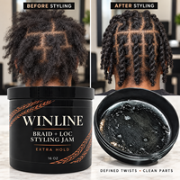 Gel Coiffant 16oz Gel Tressage Effet Brillant Transparent pour Locs, Twists et Contrôle des Bords à Base d'Eau Marque Privée OEM/ODM