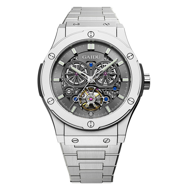 Automatic Mechanical Tourbillon Men's Watch Stainless Steel Sport Business Style Waterproof 3BAR New