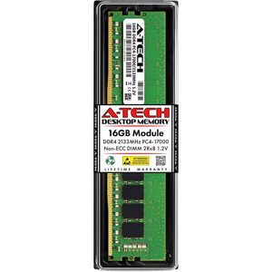 หน่วยความจำเดสก์ท็อปเอ-เทค 16GB DDR4 2133MHz PC4-17000 Non-ECC DIMM 2Rx8 1.2V - Product Image 1