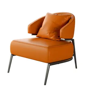 Wholesale luxury soft hotel reception sofa chairs home living room balcony iron frame single sofas