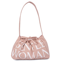 Sac fourre-tout unisexe en nylon écologique, style japonais, motif lettres, imprimé, pour courses, usage quotidien, cadeau, réutilisable