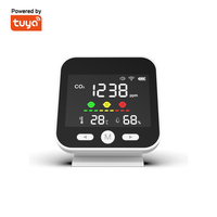 Détecteur de CO2 de bureau miniature WiFi LEDEAST DM89 Tuya avec alarme et commutateur, détection de la qualité de l'air en temps réel via l'application Tuya pour l'intérieur