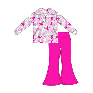 Conjunto de <span class=keywords><strong>Ropa</strong></span> <span class=keywords><strong>Infantil</strong></span> de Halloween Personalizable, Sudadera con Cierre y Pantalones Estilo Coquette Espeluznante, <span class=keywords><strong>Ropa</strong></span> de Boutique para Niñas Pequeñas de Otoño - Product Image 4