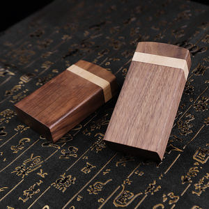 Usine Spot Noir Noyer Étui À <span class=keywords><strong>Cigarettes</strong></span> En Bois Organisateur Boîte Hommes Et Femmes Creative Flip Couvercle Fine Étui À <span class=keywords><strong>Cigarettes</strong></span> En Bois Massif - Product Image 3