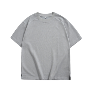 Nouveau T-shirt uni en molleton pour homme, style sportif, coupe classique, en coton/polyester de qualité supérieure, poids lourd 220g - Product Image 1