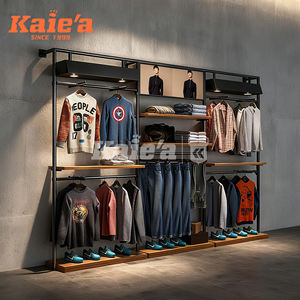 Affichage de meubles de magasin haut de gamme magasin de vêtements personnalisé présentoir de sol costume robe étagères en métal enlever les chaussures vitrine - Product Image 2
