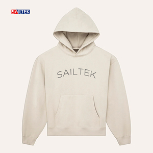 <span class=keywords><strong>Felpa</strong></span> con Cappuccio <span class=keywords><strong>Oversize</strong></span> da Donna <span class=keywords><strong>Beige</strong></span>, Pullover Personalizzato con Ricamo, Abbigliamento Casual Streetwear in Pile Pesante - Product Image 4