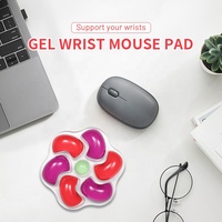 Tapis de souris pour clavier d'ordinateur en forme de moulin à vent, dessin animé, cristal rouge violet, repose-poignet transparent, tapis de souris pour jeux, tapis de souris pour la maison et le bureau