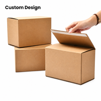 Boîte d'expédition en carton ondulé Kraft OEM ODM avec fermeture adhésive auto-scellante et bande d'ouverture facile à déchirer