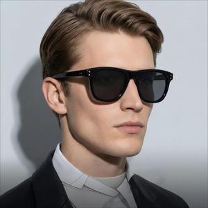 Gafas de Sol de Acetato con Diseño Geométrico Cuadrado Clásico, Pulido a Mano, Polarizadas, Cómodas, Venta al Por Mayor, Servicio OEM ODM - Product Image 1