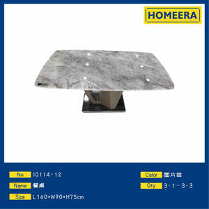 Homeera <b>Dining</b> <b>Table</b> L160 W90 H75cm Marble <b>Top</b> Metal Legs Modern Design For Home <b>Dining</b> Room Furniture - Product Image 1