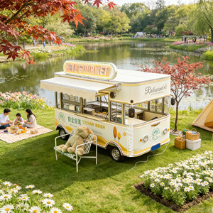 Chariot alimentaire compact à corps étroit, mini-chariot de vente pour les zones touristiques, les parcs et les petites entreprises - Product Image 1