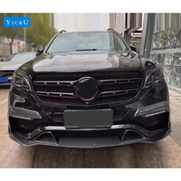 Kit carrosserie YIKU de haute qualité pour Mercedes-Benz GLS W166, style B, lèvre avant, diffuseur arrière, sourcils de roue, semi-carbone noir
