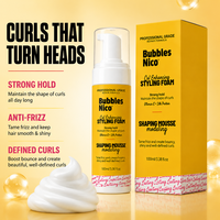 Mousse coiffante rehausseur de boucles, tenue forte, volume longue durée, définit les boucles plus douces, dompte les frisottis, légère, marque privée OEM