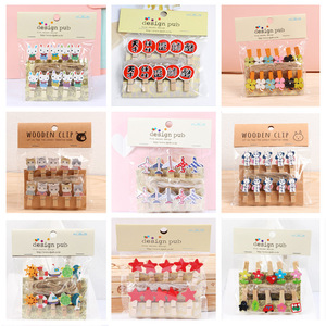 Cancelleria Del Fumetto di Legno <span class=keywords><strong>Graffetta</strong></span> FAI DA TE Decorativi Carino Mini di Legno Foto Clip di Carta - Product Image 5