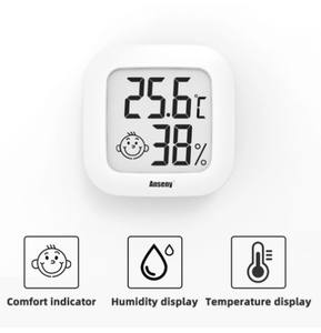 Termómetro Digital LCD, higrómetro electrónico para interiores, medidor de temperatura y humedad, Sensor, estación meteorológica para el hogar - Product Image 2