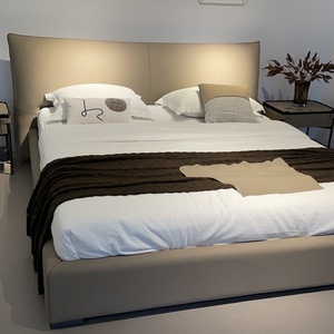 <b>Queen</b> King <b>Size</b> <b>Bed</b> Fram Italian Leather <b>Bed</b> Room Furniture Bedroom Set Luxury - Product Image 1