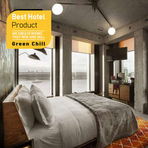 Juego de Muebles de Dormitorio de Hotel de Lujo de 5 Estrellas, Cama King Size de Madera Sólida Hecha a Medida, Juego Completo para Diseño de Interiores de Villas y Resorts - Product Image 1