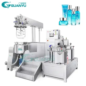 GUANYU 100L Stainless Steel Vacuum Cream Homoginizing Mixer Machine Cosmetic Making Machine Homogenizing Emulsifying Equipment