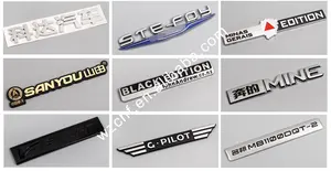 Chrome Car Emblem ABS Self Adhesive Chrome 3D Car Emblem Letter