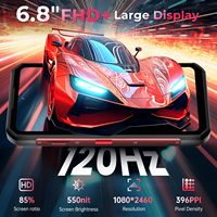 Smartphone OUKITEL WP56 avec batterie longue durée de 16000 mAh, charge rapide 45 W, haut-parleur puissant, lampe de camping, version mondiale 5G, téléphone robuste