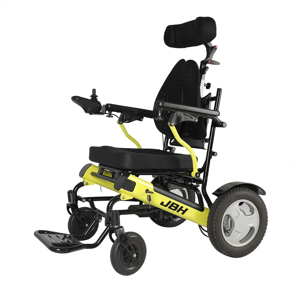 Must JBH 250W moteur 12.5 pouces grandes roues avec coussin doux Portable pliant électrique fauteuil roulant prix usine