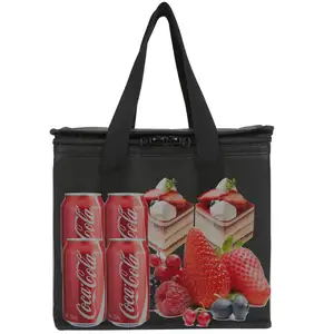 Reusable Green Portable Grocery Picnic Beer Insulated Cooler Bag Eco-friendly Waterproof Food Lunch Thermal Non Woven Cooler Bag