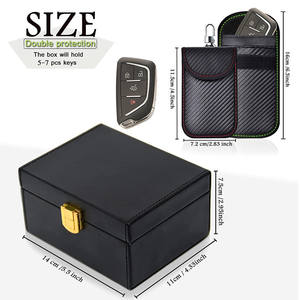 Boîtier de blocage de signal en fibre de carbone boîte de protection de porte-clés boîte de protection antivol pour clés de <span class=keywords><strong>voiture</strong></span> - Product Image 2