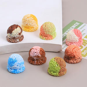 Sculpture miniature 3D en résine boule <span class=keywords><strong>de</strong></span> <span class=keywords><strong>glace</strong></span> colorée pour enfants pour accessoires <span class=keywords><strong>de</strong></span> cheveux décorations <span class=keywords><strong>de</strong></span> bricolage - Product Image 3