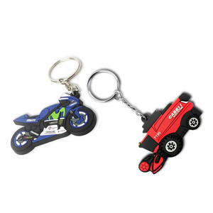 Wholesale 2D/3D Custom Soft Rubber Keychain Silicone Keyring Plastic PVC Key Holder Chain Personalised Logo Fashion Keychains