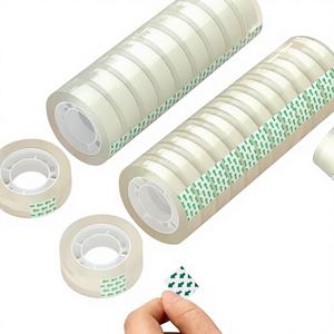 Ruban adhésif acrylique antistatique transparent BOPP à haute viscosité, simple face, pour usage au bureau, à la maison et à l'école (1,8 cm x 26 m) - Product Image 1