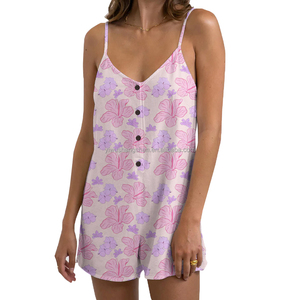 Mono de Verano para Mujer al por Mayor, Estilo Hawaiano, Sin Mangas, con Tirantes, Mono Corto para Mujer - Product Image 4
