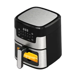 Enjoy Crispy and Delicious Food with 5L 6L stainless steel air fryer Visual Touch Screen Air Fryer