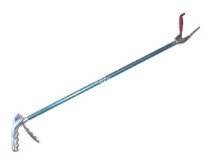 Pinzas de serpiente de acero inoxidable con agarre negro gancho de seguridad retráctil para acampar al aire libre senderismo reptil manejo trampas herramienta - Product Image 1