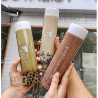 Capacité Personnalisée Eco Recyclable Jetable PET PP Cocktail Soda Café Jus de Fruits Thé Boba Bouteille en Plastique Peut Tasse avec Couvercle