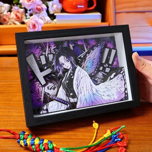 Vente en gros <span class=keywords><strong>19</strong></span>*14CM tueur de démons: <span class=keywords><strong>Kimetsu</strong></span> No Yaiba Nezuko 3D cadre photo lampe photo Anime veilleuse - Product Image 6