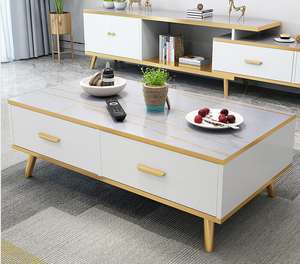 Mesa de Centro de Madera Moderna y Ecológica, Duradera, con Almacenamiento, para Sala de Estar, Muebles para Apartamento - Product Image 2