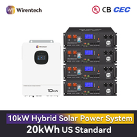 Sistem Penyimpanan Energi Rumah Tangga Combo 51.2 Volt 100Ah Baterai Rak 10kW Inverter Hybrid Tenaga Surya untuk Konsumsi Sendiri