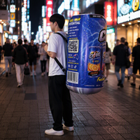 Réplique de canette de boisson gonflable en PVC étanche, impression personnalisée, publicité ambulante, canette gonflable pour la promotion de la marque lors d'événements