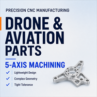 Support de moteur de drone et composants de support aéronautique en aluminium sur mesure, usinage CNC 5 axes et usinage de précision, pièces légères