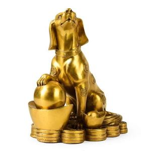 PERRO DE COBRE ORNAMENTOS ZODIAC DOG FORTUNE YUANBAO PERRO HOGAR SALA DE ESTAR OFICINA TIENDA REGALO ARTESANÍA DECORATIVA - Product Image 2