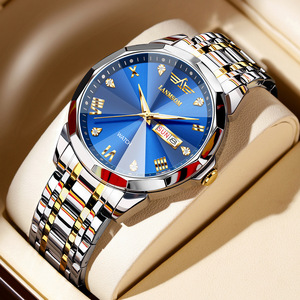 Watch wholesale quartz watches cross-border foreign trade dual calendar men's watch men's watch - Product Image 2