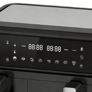 Friteuse à air électrique numérique 10L carrée en plastique à double panier, four sans huile, cuisson rapide, économe en énergie, allemande, française - Product Image 2