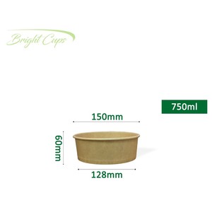 Prix bon marché jetable 750ml salade Kraft bol papier saladier conteneur alimentaire emballage en papier Philippines produits fournisseur - Product Image 2