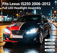 Convient aux modèles Lexus IS250 IS300 2006-2012, lentille de phare de voiture modifiée, ensemble de phares LED pour voiture