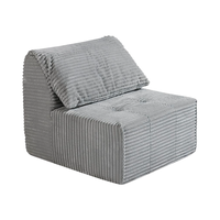 Modernes Einzel-Sofa Quadratisch Synthetischer Stoff Schaumstoffgefüllt Anpassbares Komprimiertes Sofa für Wohnzimmer