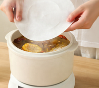 Feuilles absorbantes jetables de qualité alimentaire pour la graisse des soupes, des bouillons et des plats chauds