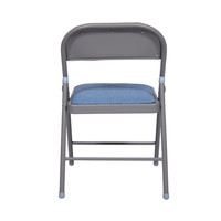 Chaises pliantes empilables de couleur bleue de tissu de bureau de mariage extérieur bon marché pour des événements